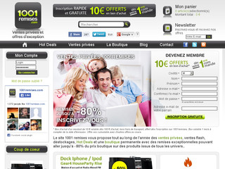 Détails : Ventes privées, 1001remises