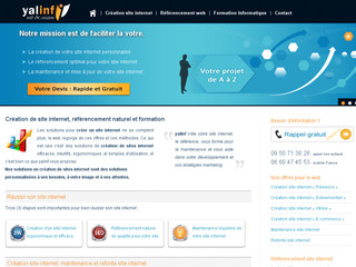 Détails : Création et référencement site internet, formation informatique