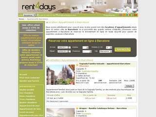Détails : Location Appartement Barcelone - Rent4days