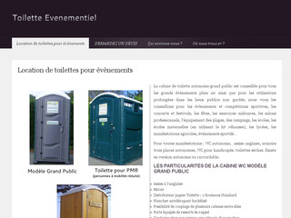 Détails : Location de cabines de toilettes autonomes.