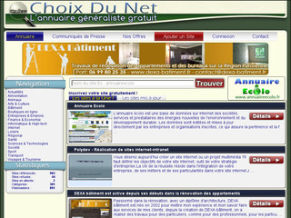 Détails : Choix du Net un annuaire gratuit généraliste