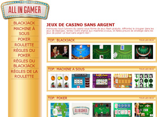 Allingamer - Site de jeux flash de casino gratuits sur Internet