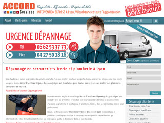 Détails : Accord Services Urgences Dépannages Plombier Vitrier Lyon