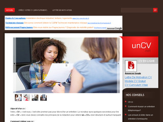 Détails : Un cv et une lettre de motivation en ligne