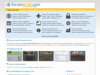 Détails : Créer un forum - Forumprod.com