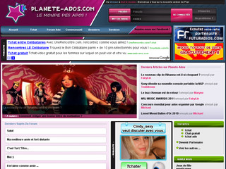Détails : Planete-Ados : Tchat entre ados